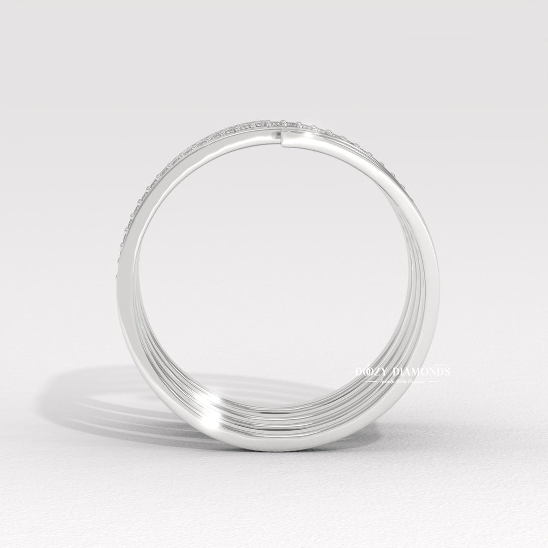 Round Diamond Spring Wedding Band - Lab Grown Diamond
