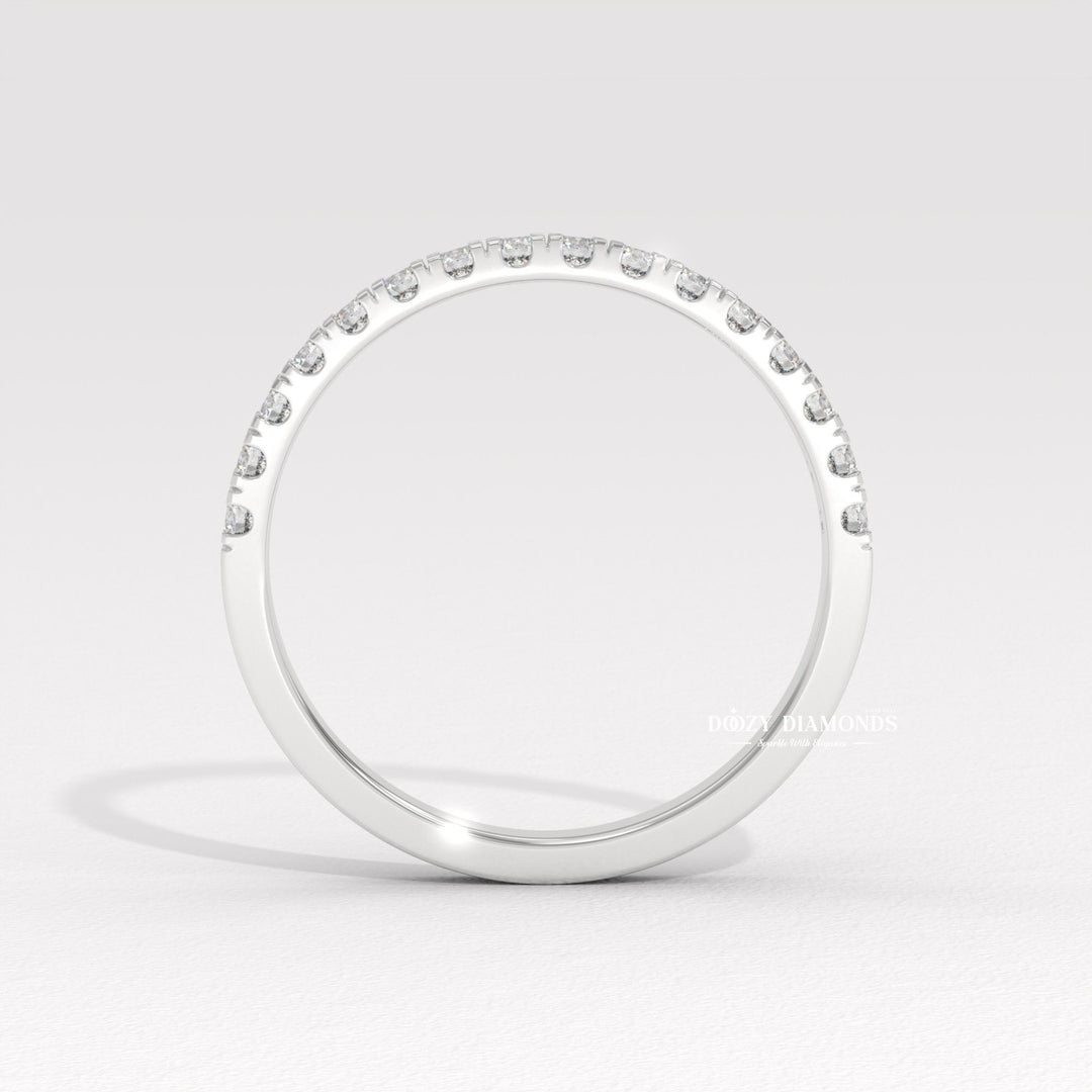 Round Lab Created Diamond Eternity Wedding Band for Women
