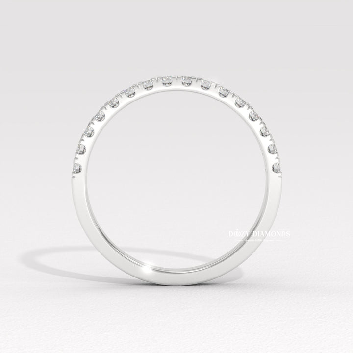 Round Lab Created Diamond Eternity Wedding Band for Women