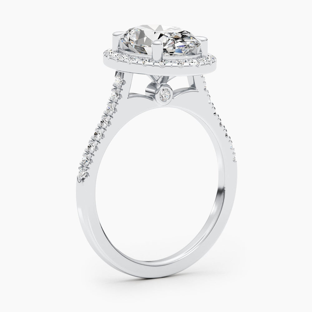 elegant oval diamond ring