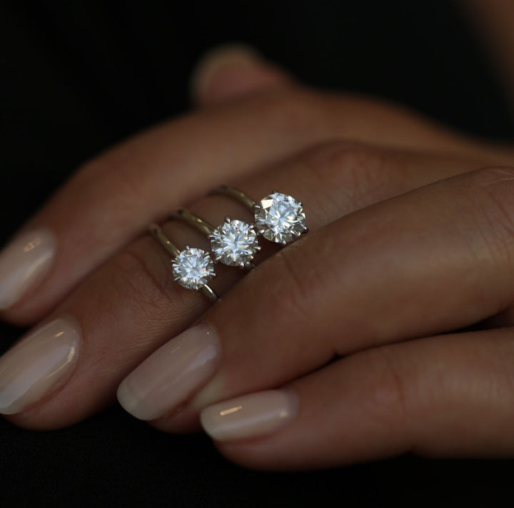 1.0 CT Round Solitaire CVD E/VS1 Diamond Engagement Ring - Doozy Diamonds