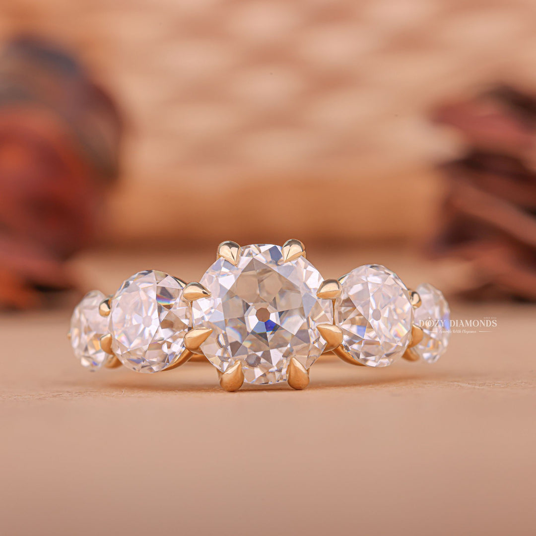 affordable five stone engagement rings,
custom five stone diamond rings for sale,
five stone diamond ring with side stones,