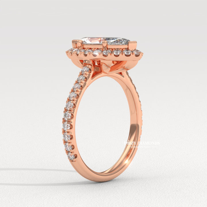 luxury proposal ring, fine diamond jewelry, marquise solitaire engagement ring, modern engagement ring, engagement gift for her, bridal ring set, marquise halo ring, elegant bridal jewelry,