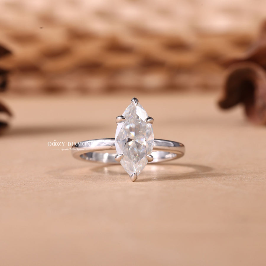 1.50CT - 2.50CT Marquise FE/VS2 Lab Grown Diamond Solitaire Engagement Ring - Doozy Diamonds