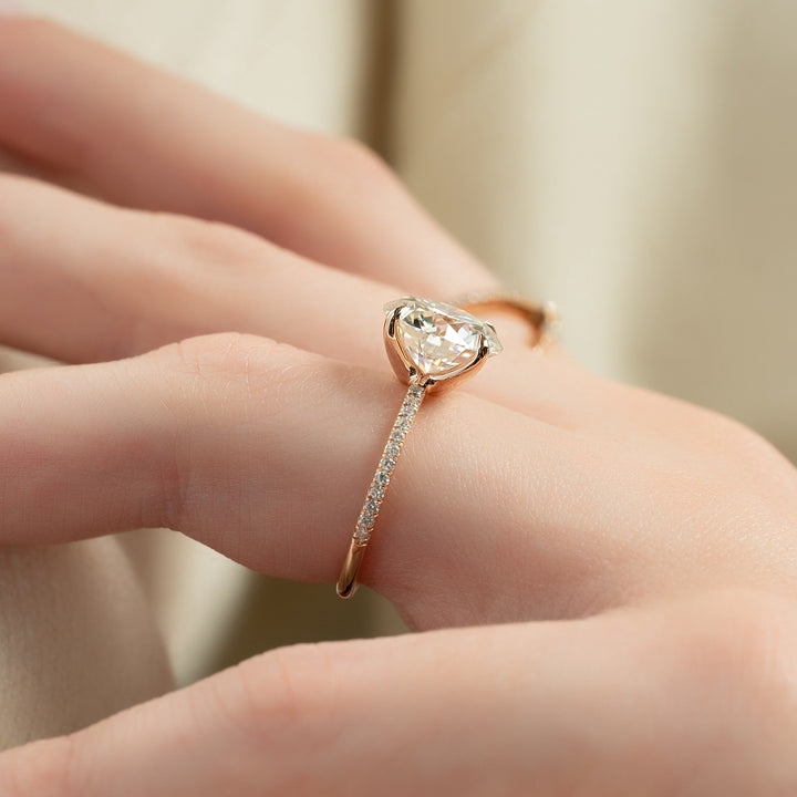 2.50CT - 4.50CT Round Lab Grown Diamond Pave Engagement Ring - Doozy Diamonds