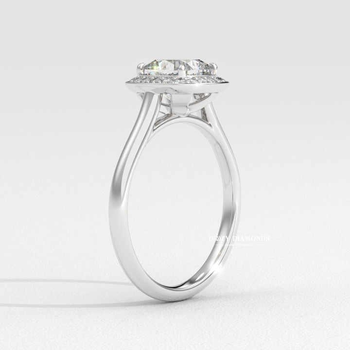 sparkling halo ring, classic halo engagement ring, cushion lab diamond ring, cushion diamond bridal ring, luxury halo diamond ring, diamond proposal ring, sustainable bridal ring