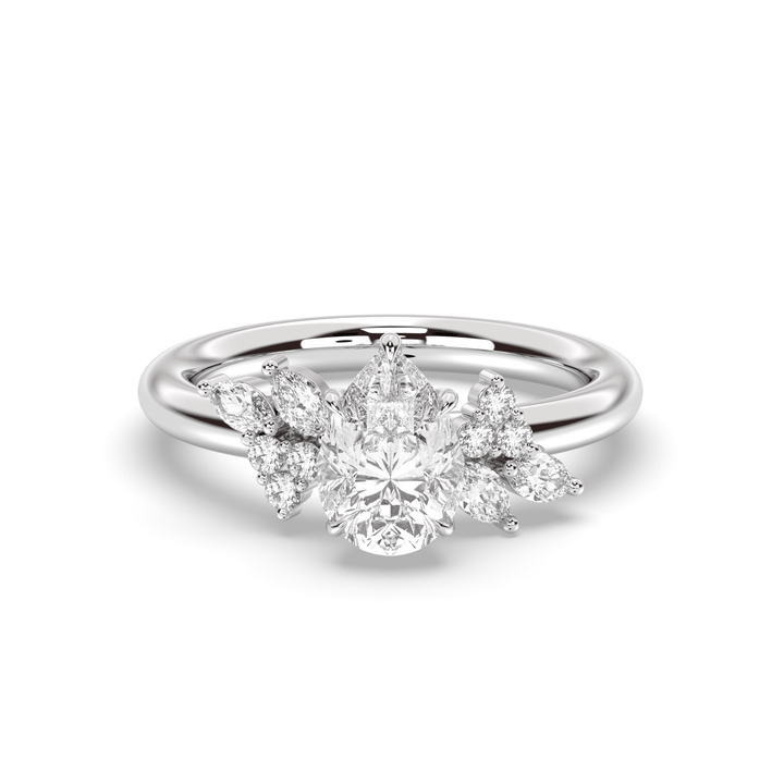luxurious pear diamond ring,