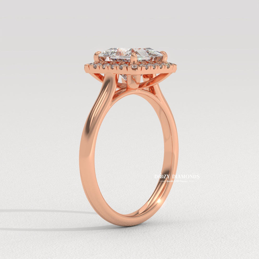 luxury diamond ring, diamond proposal ring, sustainable bridal ring, ethical lab diamond ring, princess cut lab diamond ring, wedding proposal ring, fine jewelry engagement ring, dazzling diamond ring,