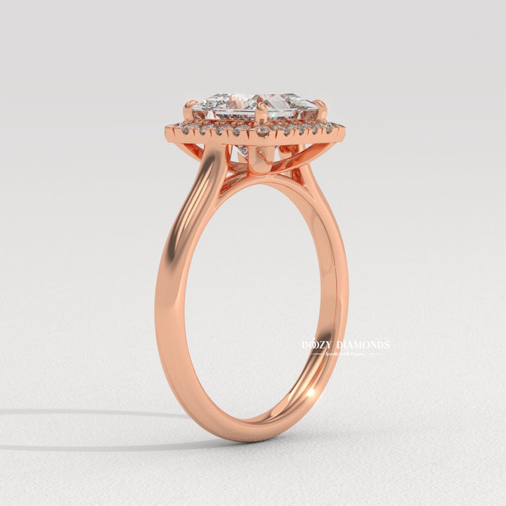 luxury diamond ring, diamond proposal ring, sustainable bridal ring, ethical lab diamond ring, princess cut lab diamond ring, wedding proposal ring, fine jewelry engagement ring, dazzling diamond ring,