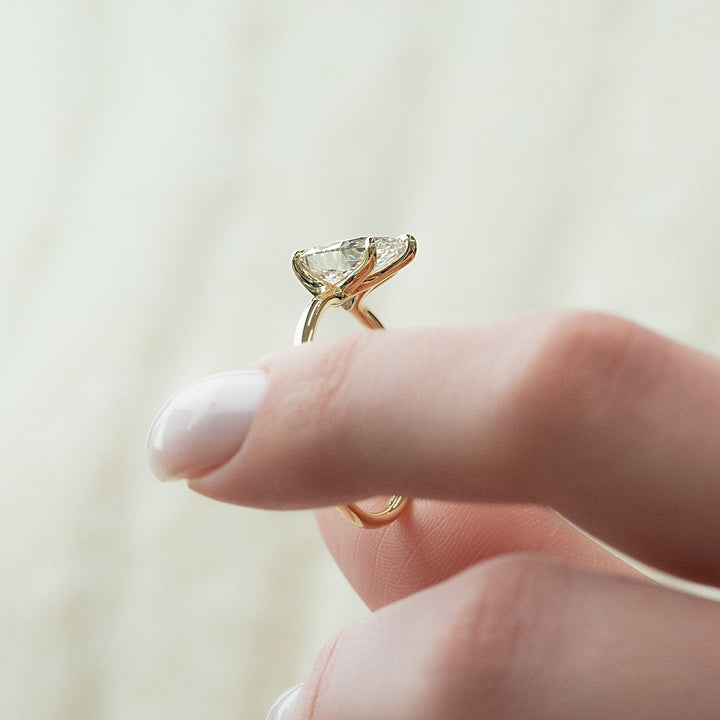 1.50 - 3.50 CT Pear Lab Grown Diamond Solitaire Engagement Ring - Doozy Diamonds