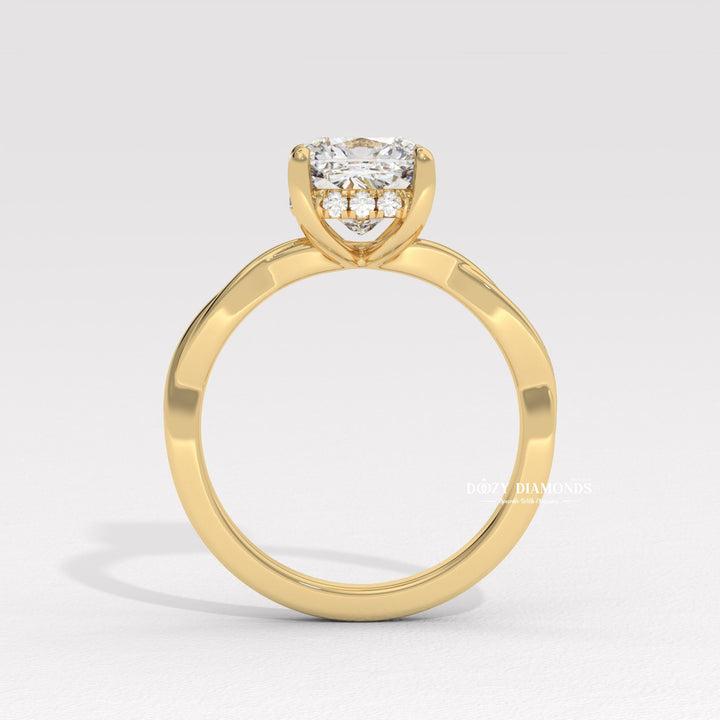 cushion center stone ring, cushion shape diamond ring, vintage inspired engagement ring, engagement jewelry, bridal accessories, luxury bridal ring, handcrafted engagement ring, fine diamond jewelry, sparkling diamond ring, sparkling bridal ring, forever love ring, designer engagement ring,