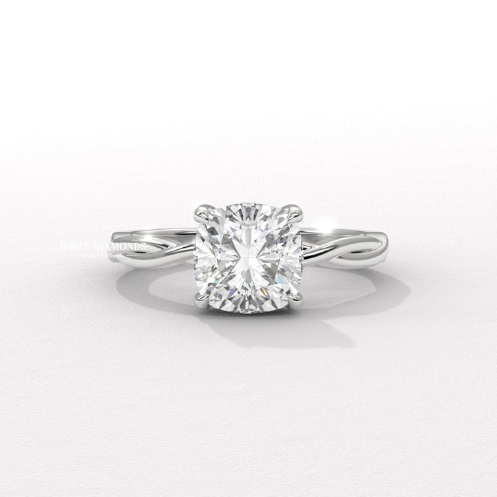 wedding proposal ring, premium bridal jewelry, timeless bridal jewelry, elegant bridal jewelry, cushion halo ring, cushion hidden halo ring, cushion pave ring, cushion cathedral ring, cushion solitaire engagement ring, cushion bezel ring, cushion prong set ring, floral diamond rin