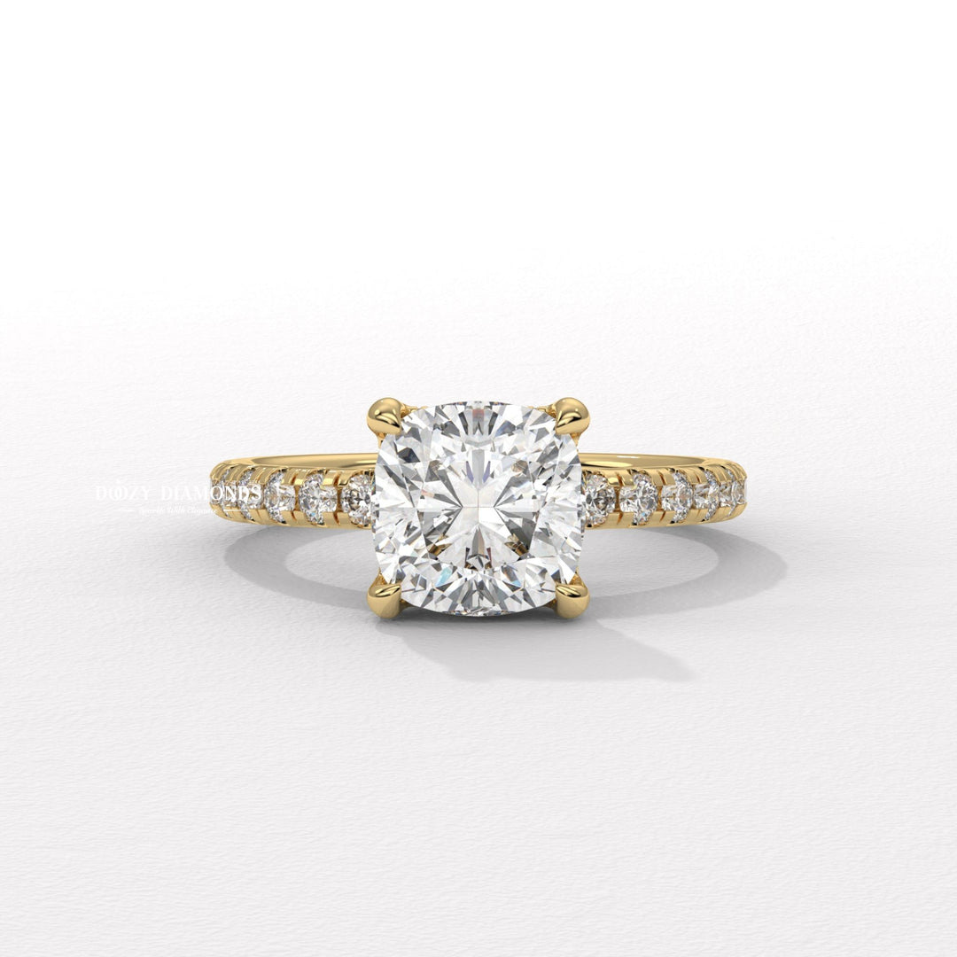 cushion cut engagement ring, cushion lab grown diamond ring, cushion lab diamond ring, cushion lab created diamond ring, lab grown diamond ring, lab diamond engagement ring,