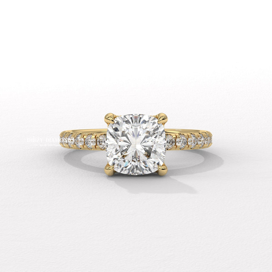 cushion cut engagement ring, cushion lab grown diamond ring, cushion lab diamond ring, cushion lab created diamond ring, lab grown diamond ring, lab diamond engagement ring,