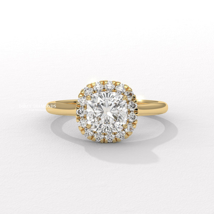 E VVS2 lab grown diamond ring, IGI certified diamond ring, cushion diamond engagement ring, lab grown diamond ring, IGI certified lab grown diamond, cushion cut engagement ring