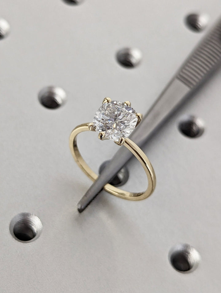 pillow cut diamond ring