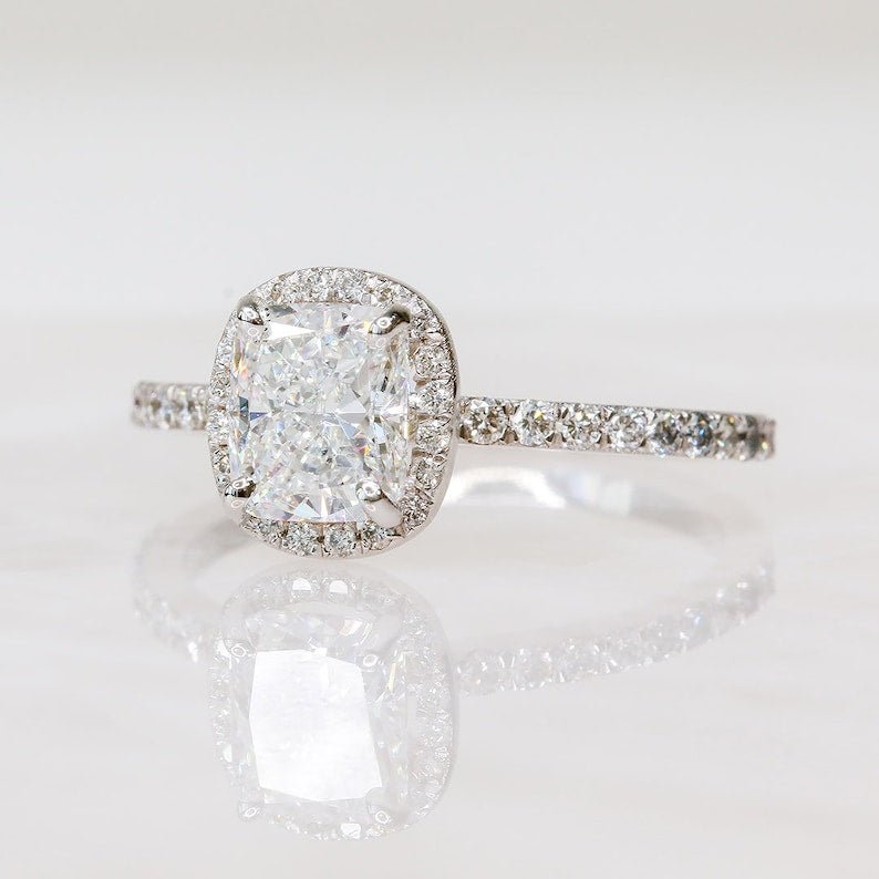 cushion cut diamond ring