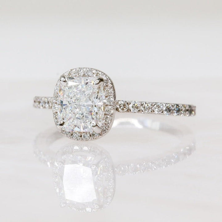 cushion cut diamond ring