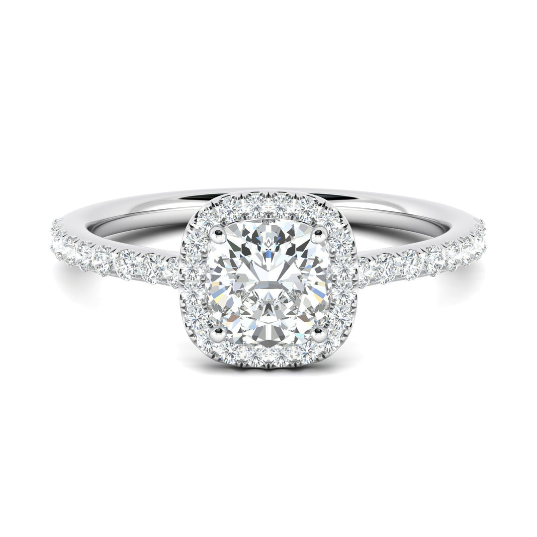 cushion diamond engagement ring