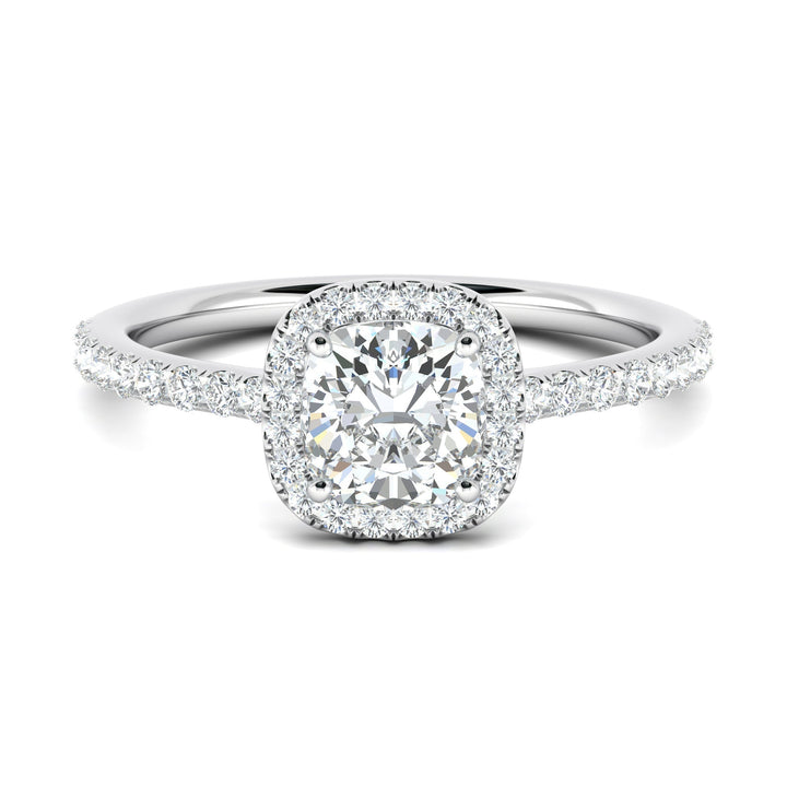 cushion diamond engagement ring