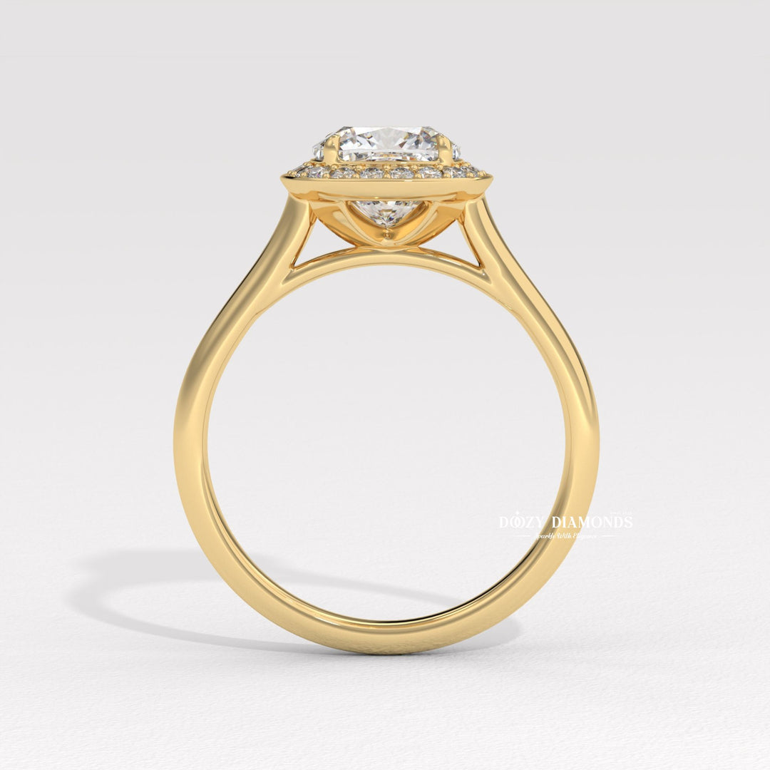 cushion cut bridal ring, fine jewelry ring, elegant engagement ring, proposal ring for her, wedding ring for women, luxury bridal ring, sparkling diamond ring, lab diamond jewelry