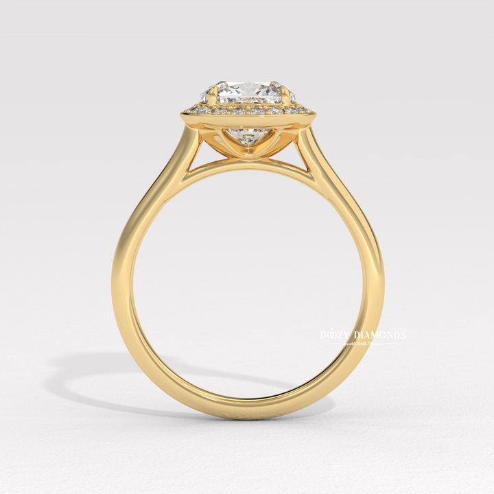 cushion cut bridal ring, fine jewelry ring, elegant engagement ring, proposal ring for her, wedding ring for women, luxury bridal ring, sparkling diamond ring, lab diamond jewelry