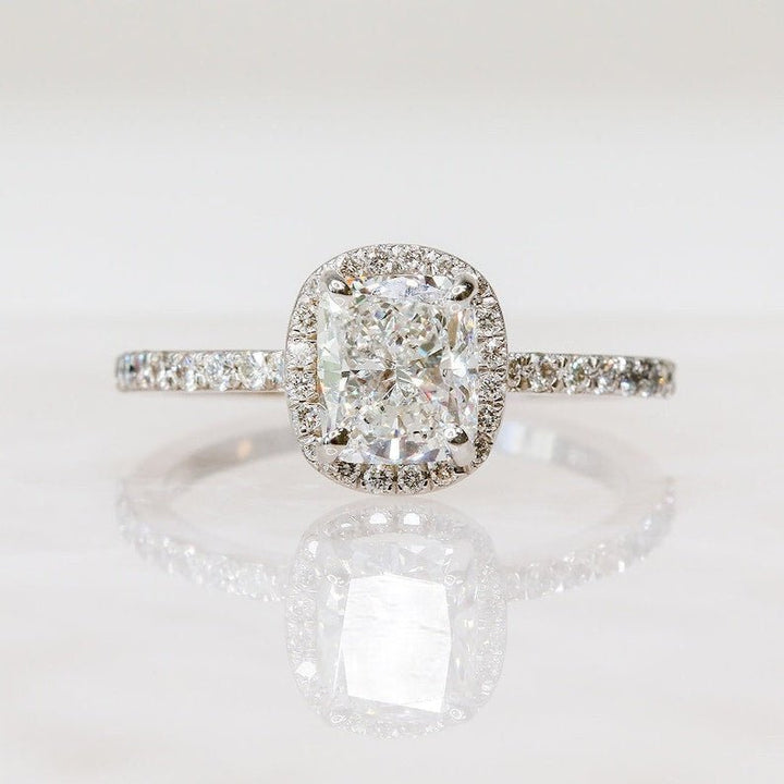 cushion diamond engagement ring