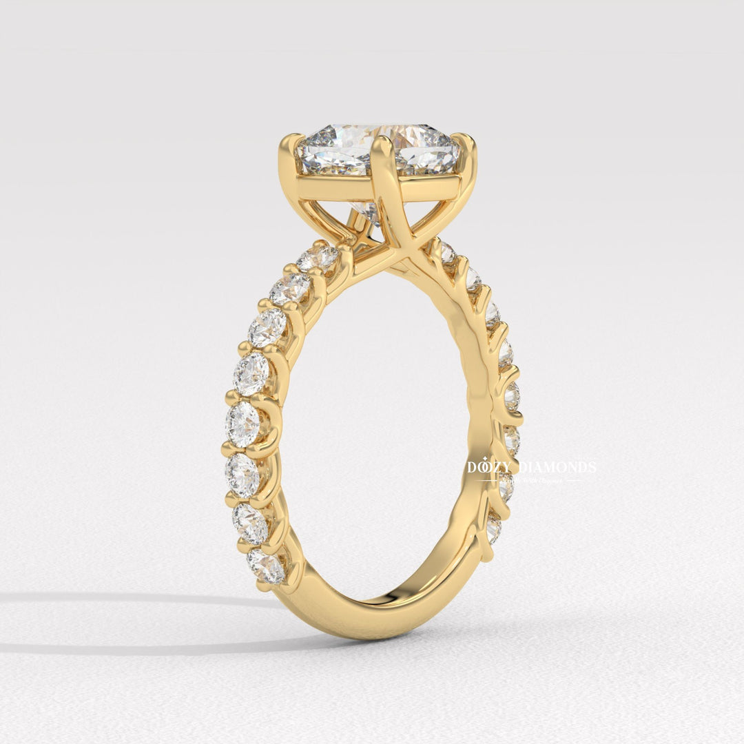 cushion solitaire ring, luxury engagement ring, diamond engagement ring, engagement ring for women, bridal ring, wedding ring, proposal ring, sustainable diamond ring, ethical diamond ring,