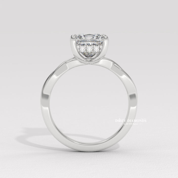 delicate diamond ring, stackable bridal ring, wedding band set, bridal set ring, certified diamond ring, near colorless diamond ring, VS clarity diamond ring, brilliant sparkle ring,