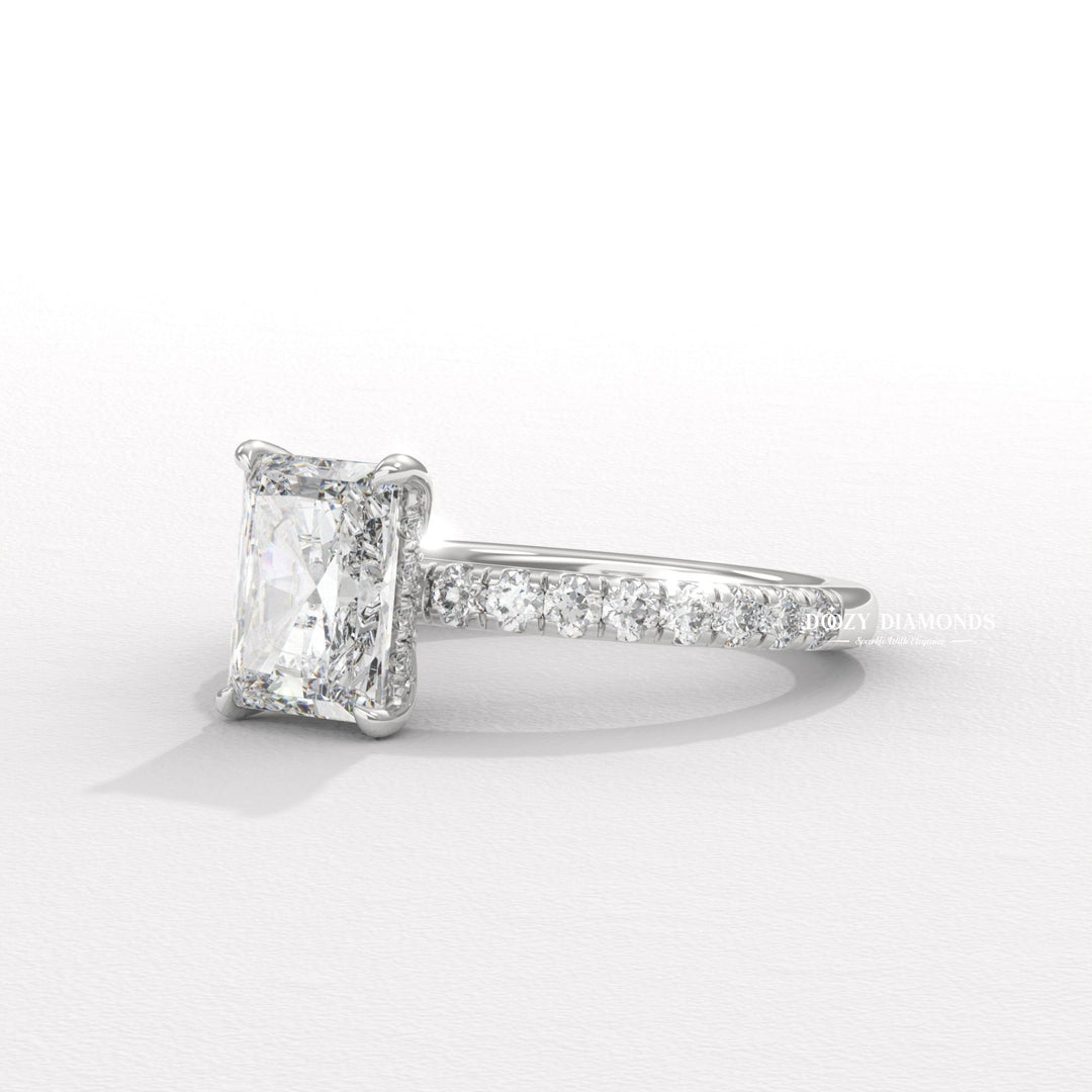 certified diamond ring, near colorless diamond ring, VS clarity diamond ring, brilliant sparkle ring, ethical engagement ring, sustainable bridal ring, premium lab diamond ring, radiant diamond jewelry,