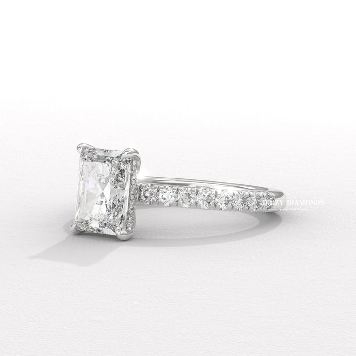 certified diamond ring, near colorless diamond ring, VS clarity diamond ring, brilliant sparkle ring, ethical engagement ring, sustainable bridal ring, premium lab diamond ring, radiant diamond jewelry,