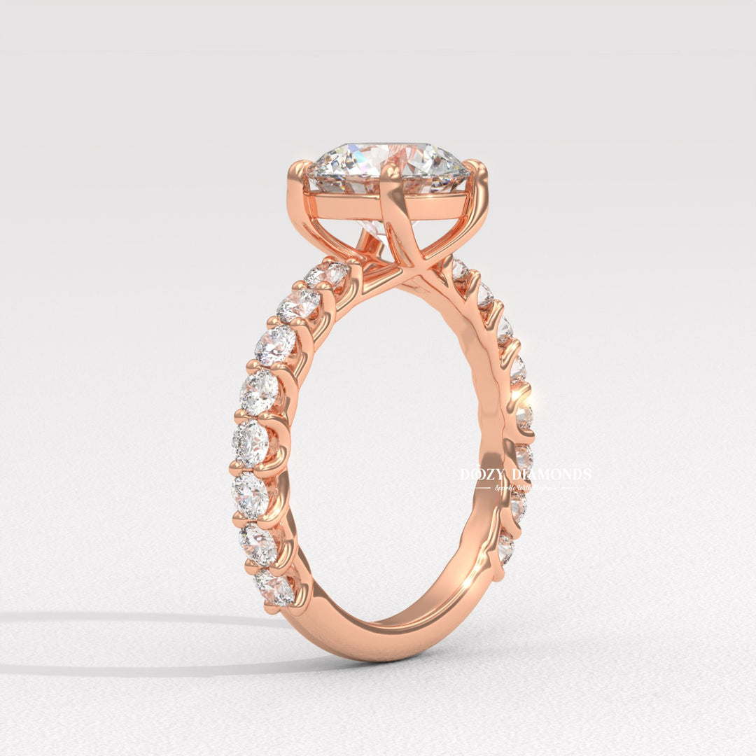 designer engagement ring, heirloom quality ring, sophisticated diamond ring, luxury ring for women, premium bridal jewelry, timeless bridal jewelry, elegant bridal jewelry, floating stone ring,