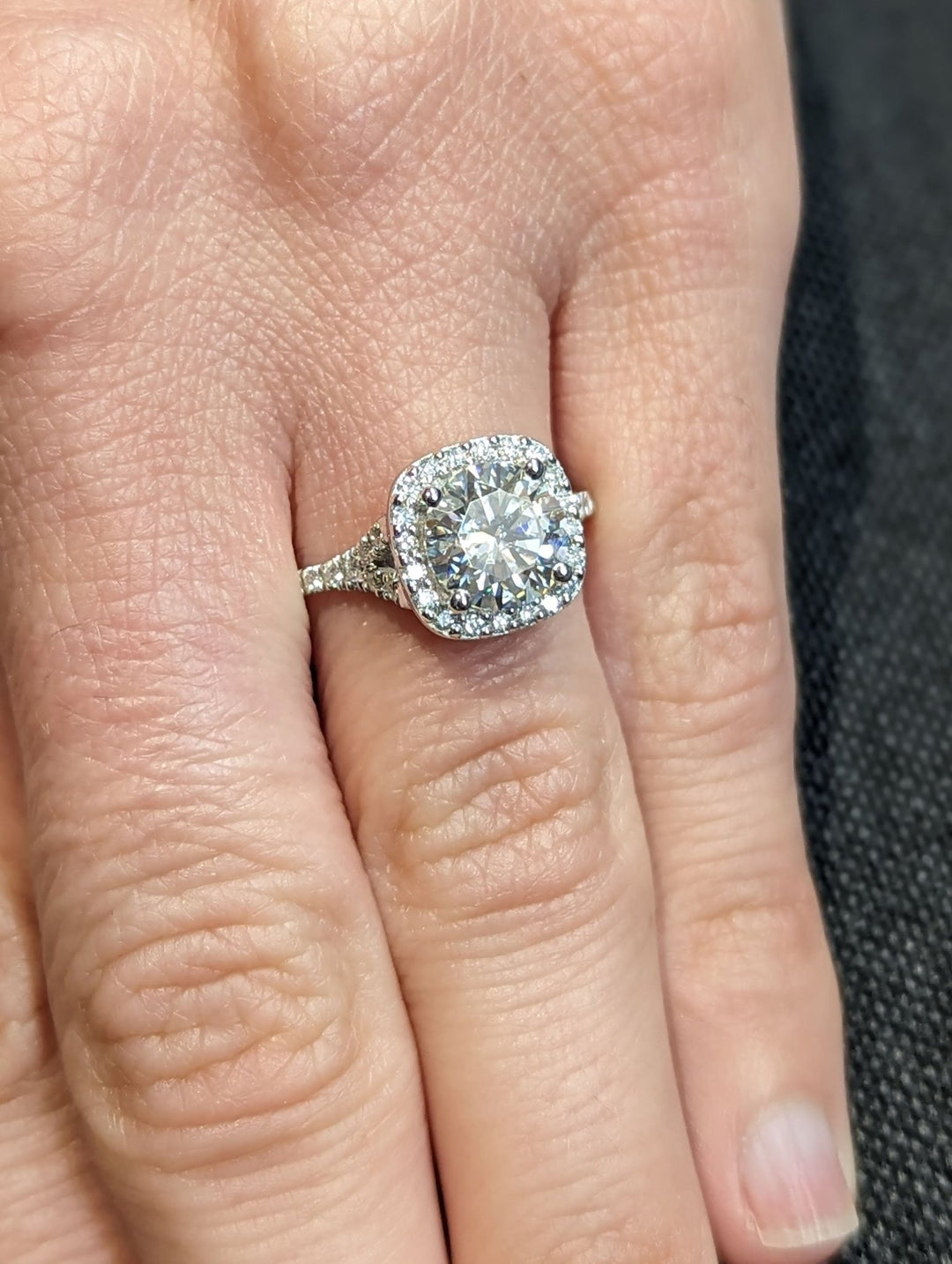 heirloom quality halo engagement ring,