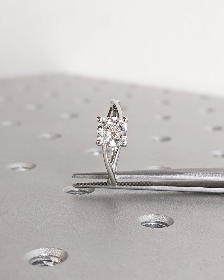 cushion cut designer ring,