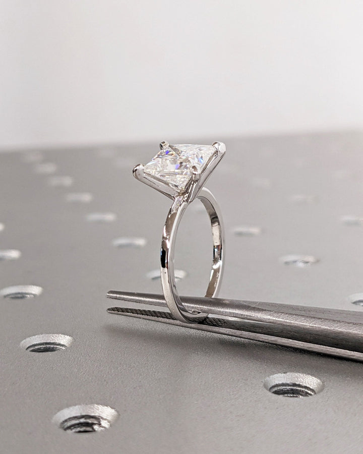 princess lab diamond bridal ring
