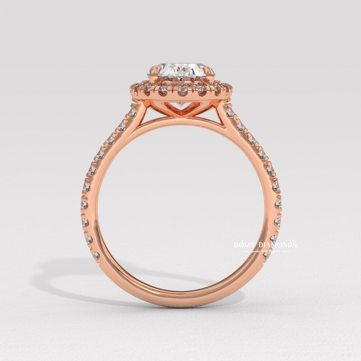 diamond halo bridal set, elegant diamond ring, bridal diamond ring, oval center diamond ring, engagement ring with halo, oval solitaire engagement ring, luxury diamond jewelry,