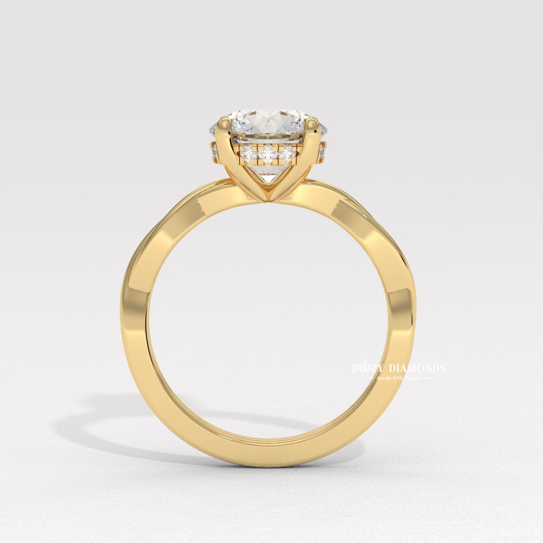 premium diamond ring, elegant engagement ring, timeless engagement ring, classic engagement ring, modern engagement ring, romantic proposal ring, round center stone ring, brilliant cut diamond ring, round solitaire ring, engagement jewelry, bridal accessories
