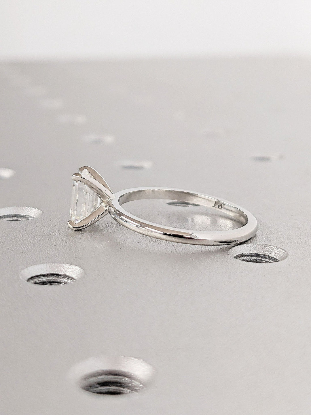 emerald cut bridal fashion ring, high