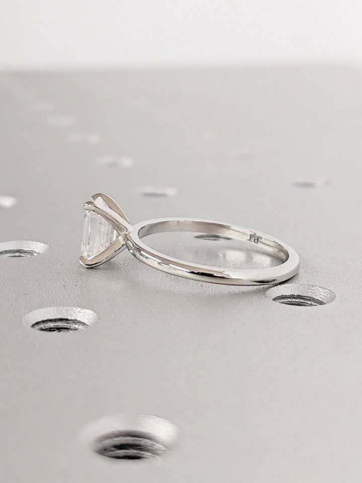 emerald cut bridal fashion ring, high