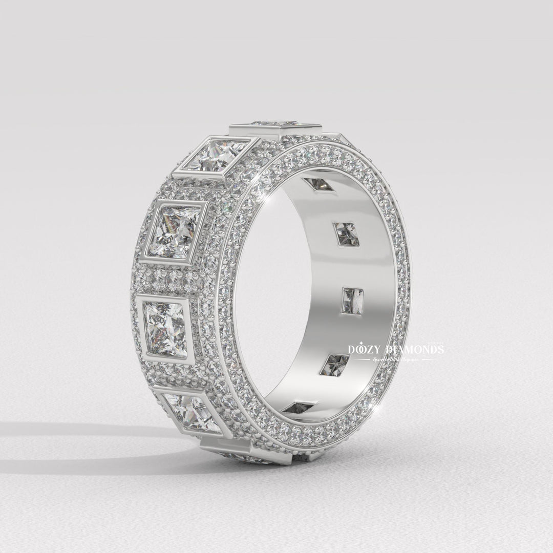 Unique diamond eternity band
Modern mixed shape diamond ring
Affordable lab diamond eternity band