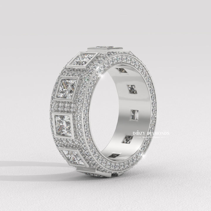 Unique diamond eternity band
Modern mixed shape diamond ring
Affordable lab diamond eternity band
