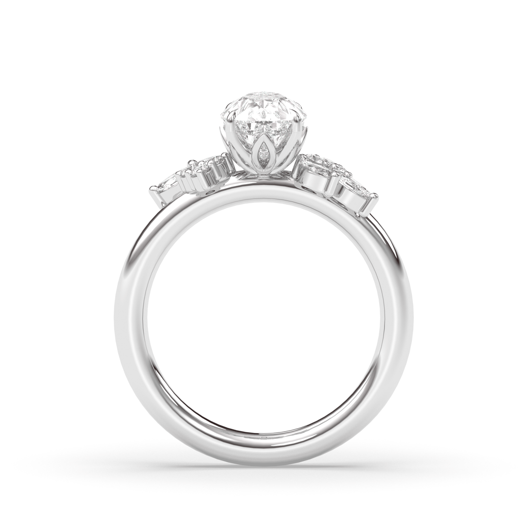 pear cut statement ring,