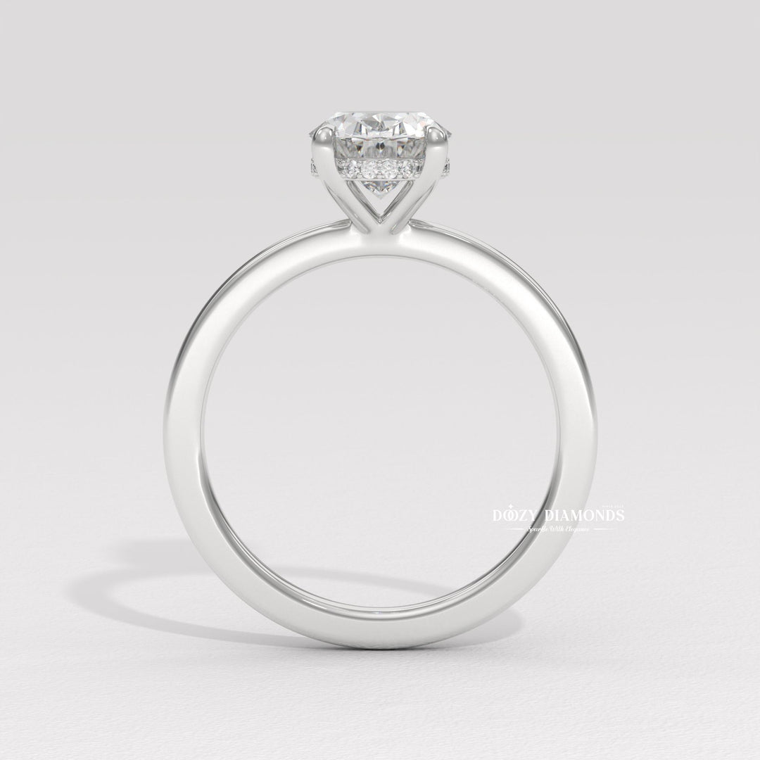 premium lab diamond ring, oval wedding ring,