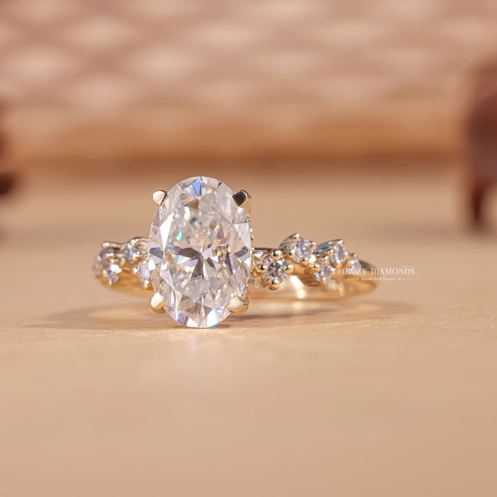 Oval ethical engagement ring, Oval sustainable engagement ring, Oval conflict-free engagement ring, Oval certified engagement ring, Oval affordable luxury engagement ring,