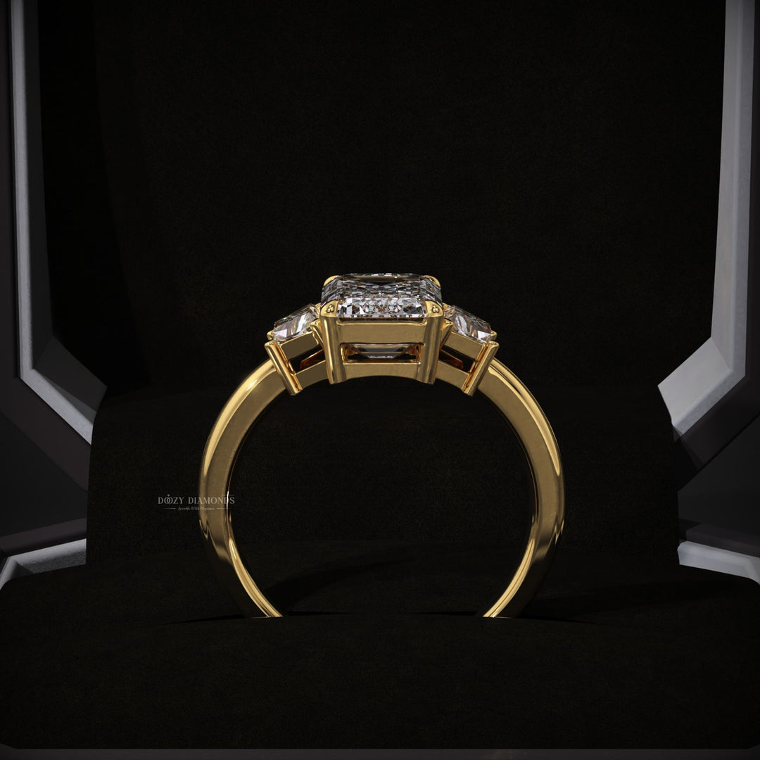 lab created diamond ring
trilogy engagement ring
modern engagement ring
luxury lab diamond ring