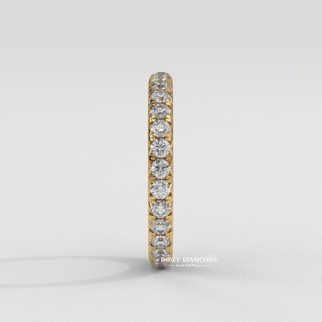 Round Lab Created Diamond Eternity Wedding Band for Women