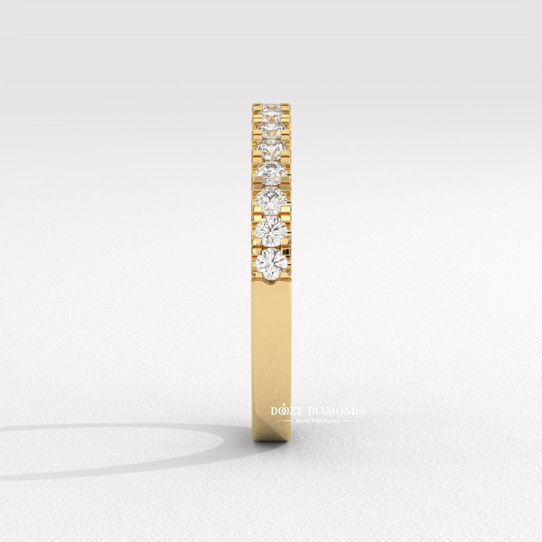 Round Lab Created Diamond Eternity Wedding Band for Women