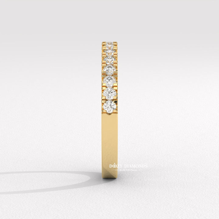 Round Lab Created Diamond Eternity Wedding Band for Women