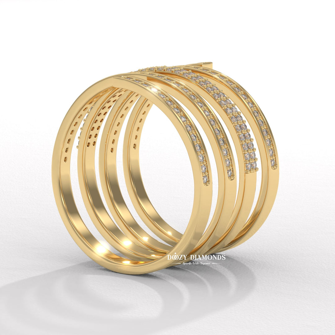 Round Diamond Spring Wedding Band - Lab Grown Diamond