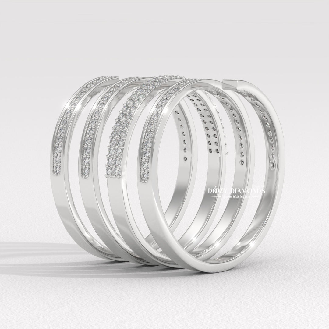 Round Diamond Spring Wedding Band - Lab Grown Diamond